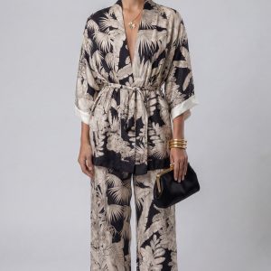 Zweiteiliges Damen-Set – Kimono & Hose