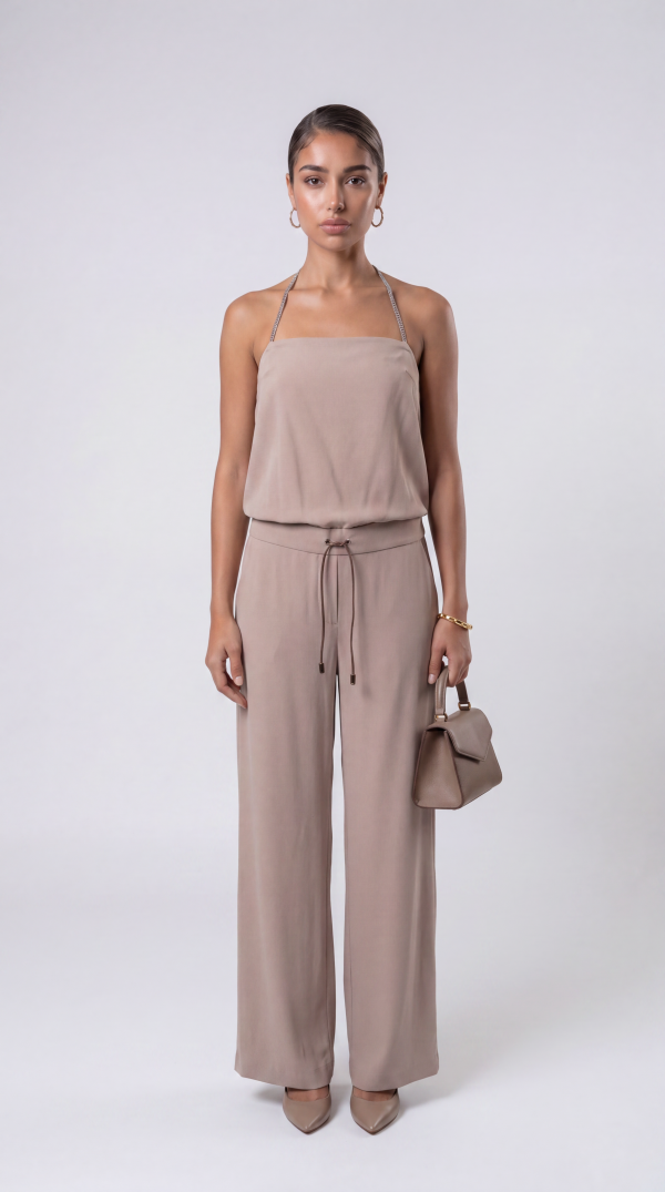 Brunello Cucinelli Seidenoverall Beige