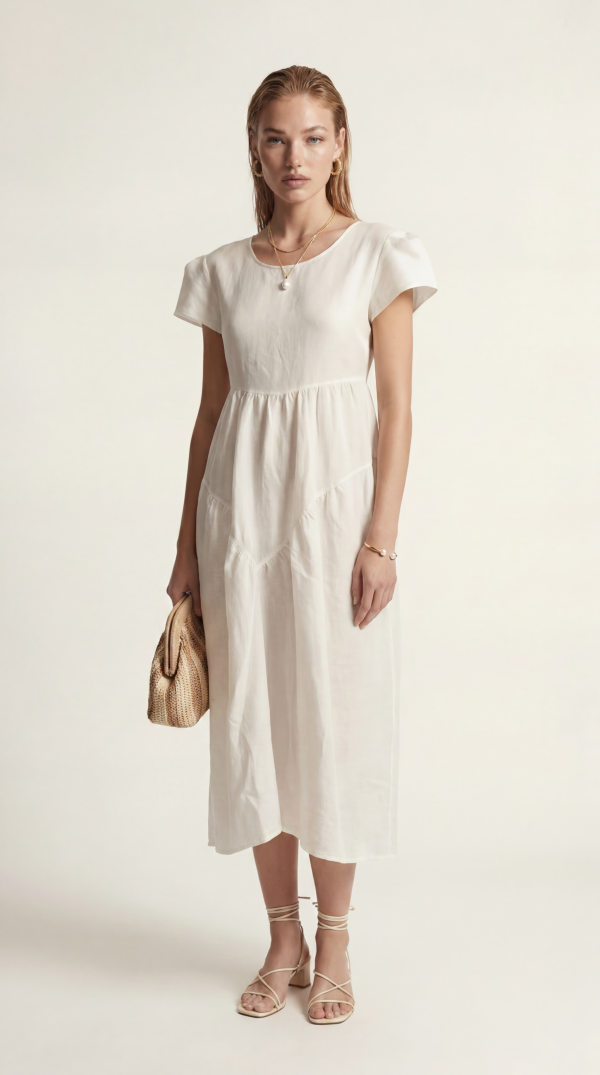 Maurizio Mykonos  Leinen-Seiden-Kleid