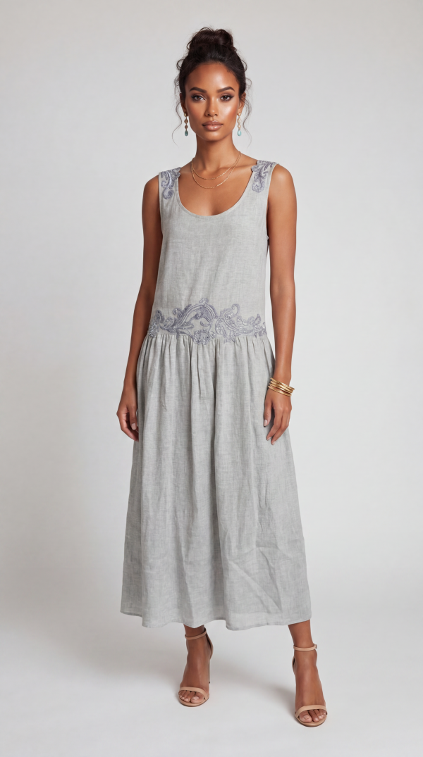 Maurizio Mykonos Leinenkleid